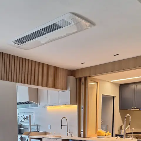 Ar-condicionado cassete embutido no teto de cozinha gourmet